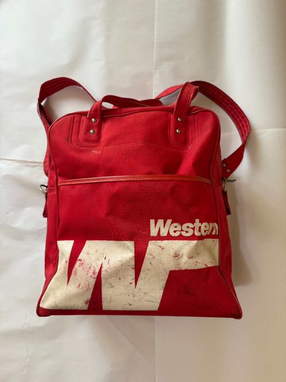 Rare 70s Vintage Western Airlines Carry-on Travel Bag